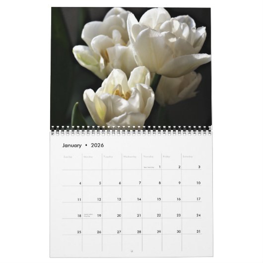 Calendrier Tulips Calendar (Jan 2026)