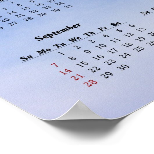 Calendrier Turbine ~ impression (Coin)