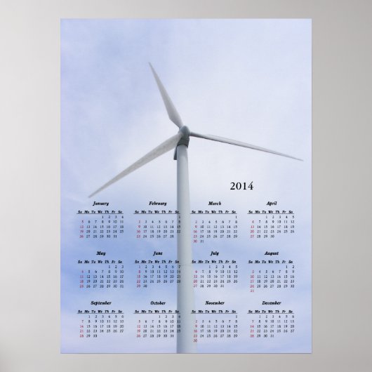 Calendrier Turbine ~ impression (Devant)