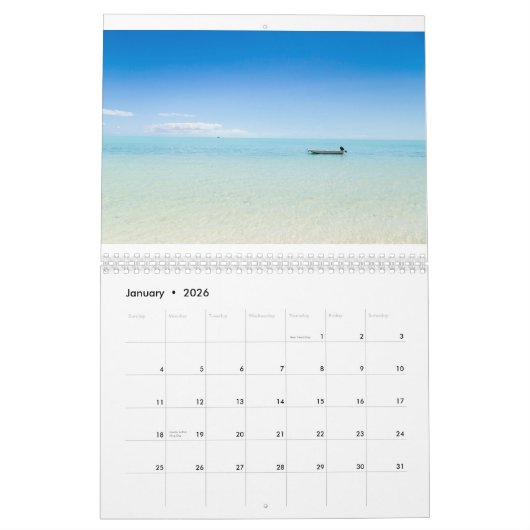 Calendrier Turks and Caicos (Jan 2026)