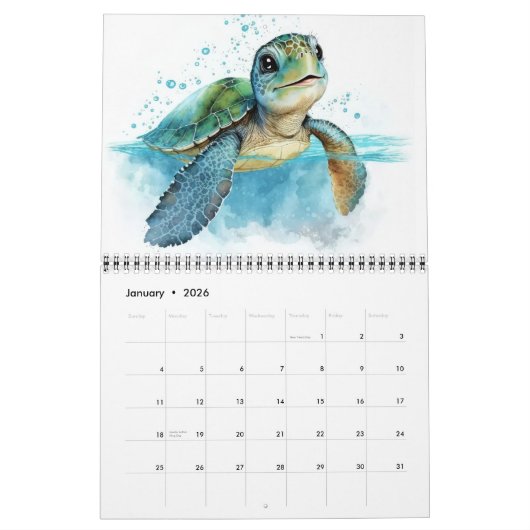 Calendrier TURTLE Love (Jan 2026)