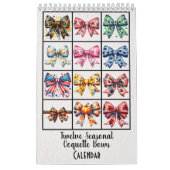Calendrier Twelve Seasonal Coquette Bows Calendar (Protection)