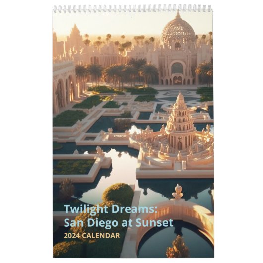 Calendrier Twilight Dreams : San Diego au coucher du soleil (Protection)