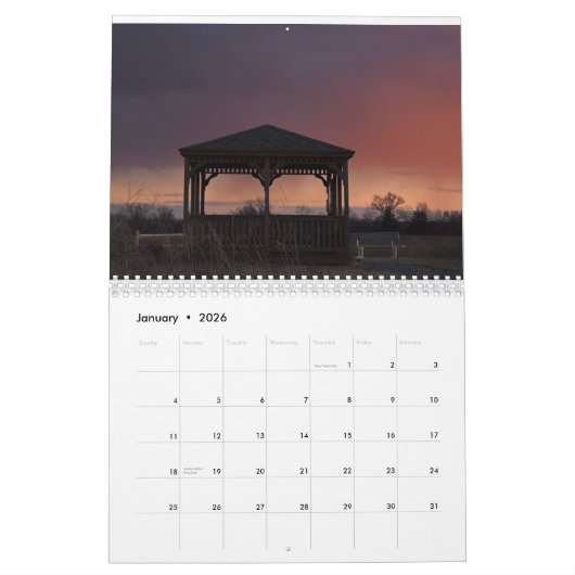 Calendrier Two Page MediumCalendar, White (Jan 2026)