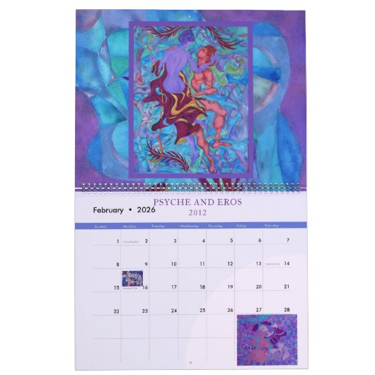 Calendrier Two Page MediumCalendar, White Calendar (Feb 2026)