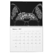 Calendrier Typographie Bouledogue Français (Feb 2027)