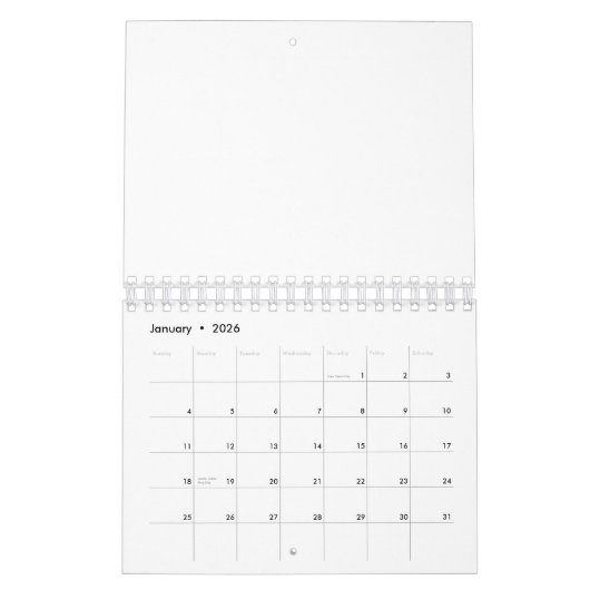 Calendrier Typographie de l'Aïd Lettres arabes (Jan 2026)