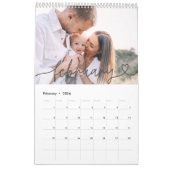 Calendrier Typographie de script girly moderne minimum multi  (Feb 2026)