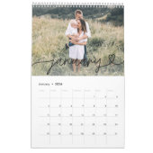 Calendrier Typographie de script girly moderne minimum multi  (Jan 2026)