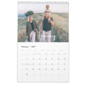 Calendrier Typographie de script moderne 2025 Minimal Multi P (Feb 2027)