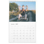 Calendrier Typographie de script moderne 2025 Minimal Multi P (Jan 2027)