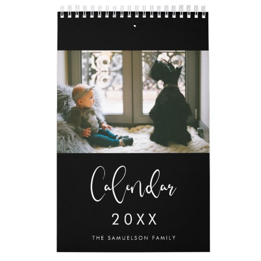 Calendrier Typographie moderne 2022 photos de famille (Protection)