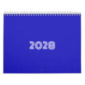 Calendrier Typographie moderne bleu (Protection)