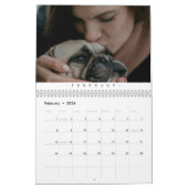 Calendrier Typographie moderne Elegant Family Photo Script (Feb 2026)