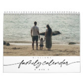 Calendrier Typographie moderne Elegant Family Photo Script (Protection)