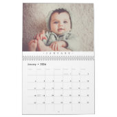 Calendrier Typographie moderne Elegant Family Photo Script (Jan 2026)