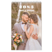 Calendrier Typographie moderne personnalisation MARIAGE photo (Protection)