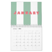 Calendrier Typographie simple moderne triée (Jan 2026)