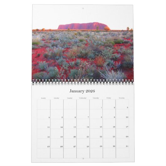 Calendrier uluru 2025 (Jan 2026)