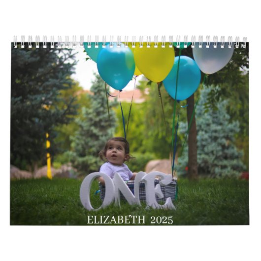 Calendrier UN AN "VOTRE NOM DE BÉBÉ" 12 mois (Protection)