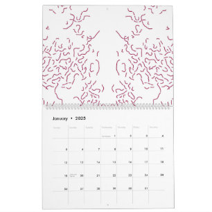 Calendrier un arrière - plan blanc avec beaucoup de lignes ro
