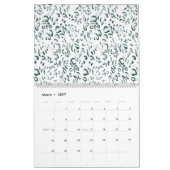 Calendrier un arrière - plan blanc avec beaucoup d'eau (Mar 2027)