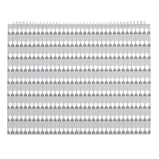 Calendrier un arrière - plan blanc avec un motif de cercles (Dos)