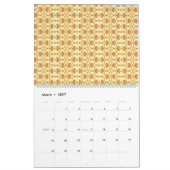 Calendrier un arrière - plan jaune et blanc avec un (Mar 2027)