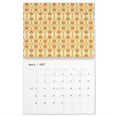 Calendrier un arrière - plan jaune et blanc avec un (Mar 2027)