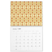 Calendrier un arrière - plan jaune et blanc avec un (Jan 2027)