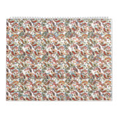 Calendrier un arrière - plan noir avec une patte rouge, verte (Protection)