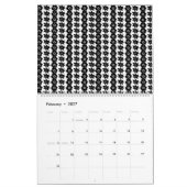 Calendrier un arrière - plan noir et blanc avec beaucoup de p (Feb 2027)