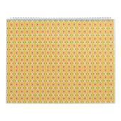 Calendrier un arrière - plan orange et jaune avec cercles (Protection)
