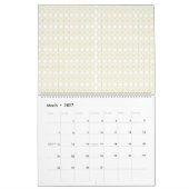 Calendrier un arrière - plan orange et jaune avec des petits  (Mar 2027)