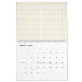 Calendrier un arrière - plan orange et jaune avec des petits (Mar 2027)