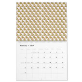 Calendrier un arrière - plan vert et blanc avec de petits feu (Feb 2027)
