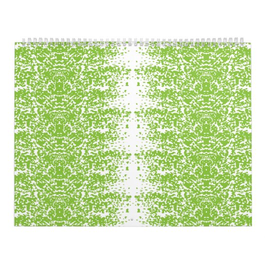Calendrier un arrière - plan vert et blanc avec des petits po (Protection)