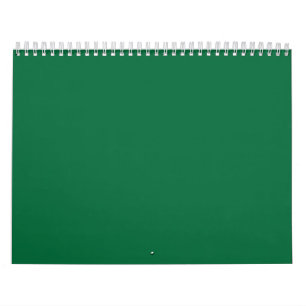 Calendrier Un arrière - plan vert profond contrasté par un bl