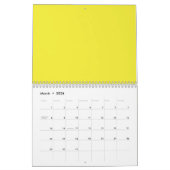 Calendrier Un carré jaune vif entouré d'un blanc immaculé (Mar 2026)