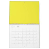 Calendrier Un carré jaune vif entouré d'un blanc immaculé (Jan 2026)