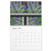 Calendrier un design de papier peint rouge et noir (Feb 2027)