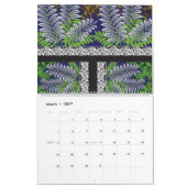 Calendrier un design de papier peint rouge et noir (Mar 2027)