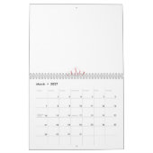 Calendrier Un design floral rouge et noir éclatant, (Mar 2027)