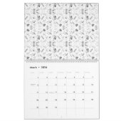 Calendrier Un design monochromatique présentant une multitude (Mar 2026)