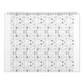 Calendrier Un design monochromatique présentant une multitude (Protection)