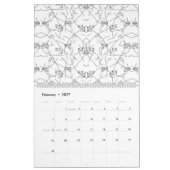 Calendrier Un design visuellement attrayant qui présente un m (Feb 2027)