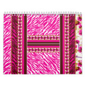 Calendrier Un doux motif de fleurs rose et blanche, avec grâc (Protection)