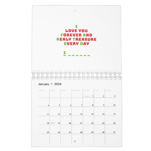 Calendrier Un drôle de message caché (Jan 2026)