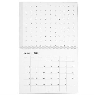 Calendrier Un ensemble complexe de design floral noir et blan