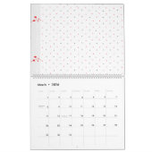 Calendrier Un ensemble complexe de design floral noir et blan (Mar 2026)